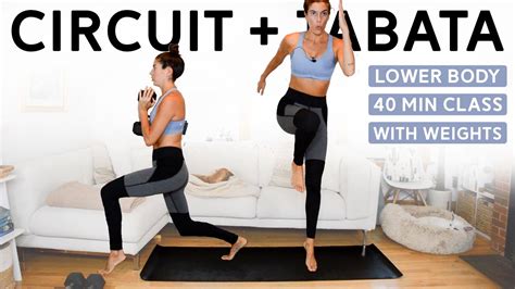 Lower Body Circuit Tabata Workout 40 Min Class Weights Youtube