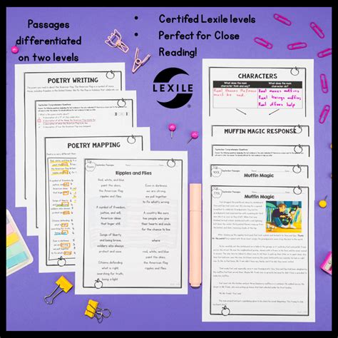 September Lexile Leveled Differentiated Reading Passages 4th 5th