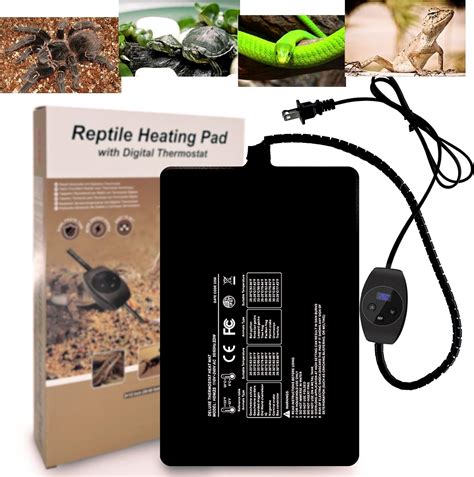 Amazon FIPASEN Reptile Heating Pad With Digital Thermostat 8x12