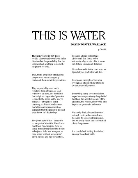 David Foster Wallace This Is Water Infographic Studio