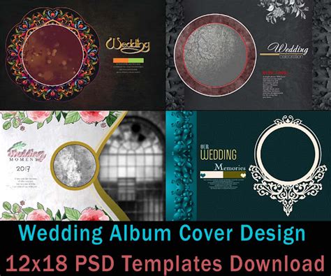 Wedding Album Cover Design 12x18 Psd Templates Download Studiopk