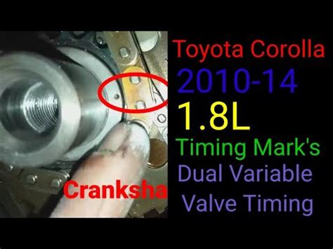 How To Setup Timing Chain Toyota Corolla Variable Valve Timing 2010