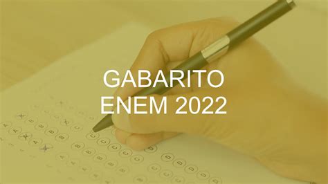 Enem Confira O Gabarito Da Prova Amarela Do Dia