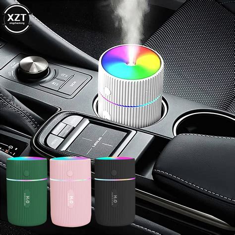 Mini humidificador de aire portátil para coche ambientador con luz LED