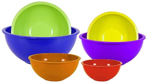 Gourmet Home Products Piece Nested Polypropylene Mixing Bowl Set