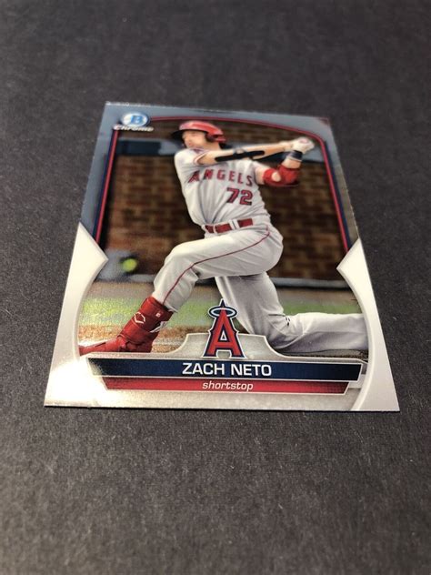 Bowman Chrome Zach Neto Bcp Angels Ebay