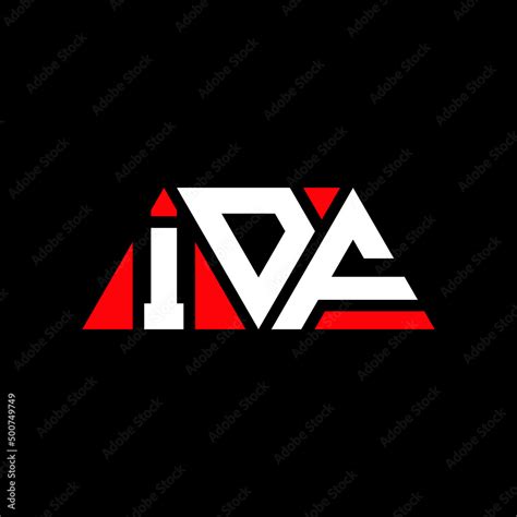 IDF triangle letter logo design with triangle shape. IDF triangle logo ...