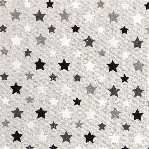 Sparkle Linen Look Stars Aberdashery