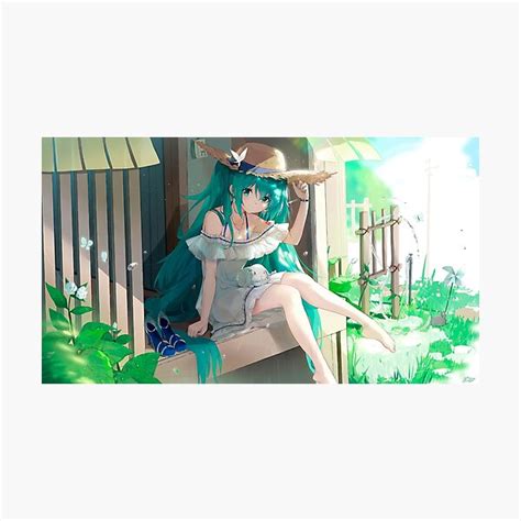 Lámina fotográfica Caliente Hatsune Miku Waifu Lewd Kawaii Sexy