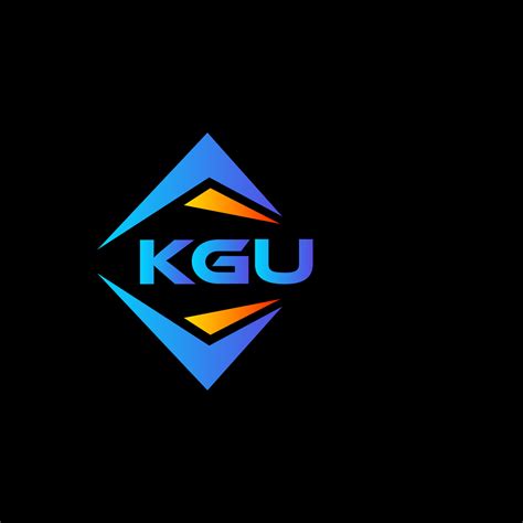KGU abstract technology logo design on Black background. KGU creative ...
