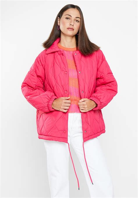 Oversized Quilted Shacket Cerise Dailyfriday Jackets Superbalist