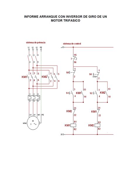 Diagrama De Inversion De Giro De Un Motor Trifasico Diagrama