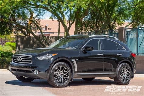 2017 Infiniti QX70 with 20" Koko Kuture Funen in Black Machined wheels ...