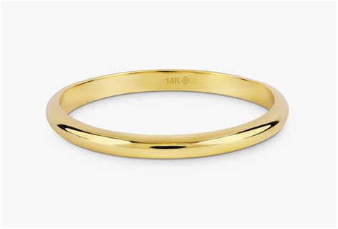 K Gold Plain Classic Wedding Ring Mm Solid Gold Wedding Etsy