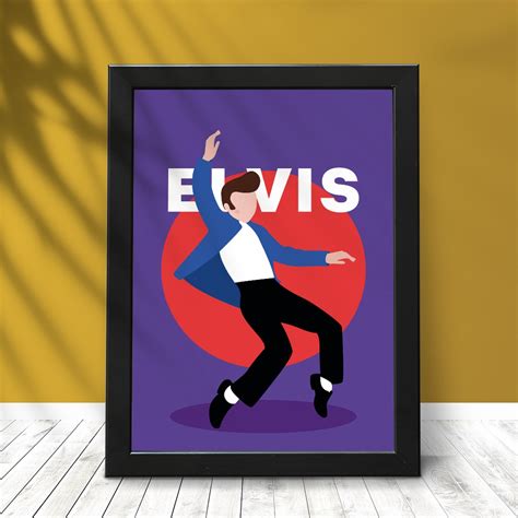 Quadro Moldura A4 A5 Elvis Presley Shopee Brasil