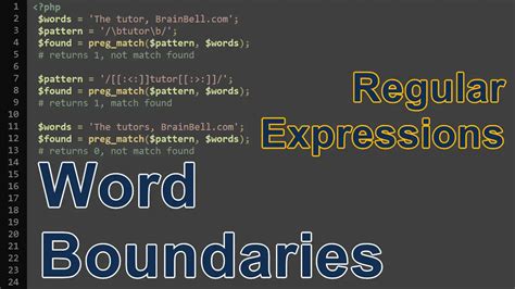 Word Boundaries In Regular Expression In Php Brainbell