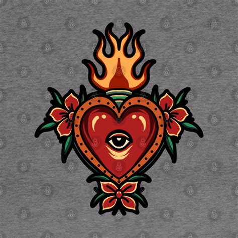 burning heart tattoo - Tattoo - Hoodie | TeePublic