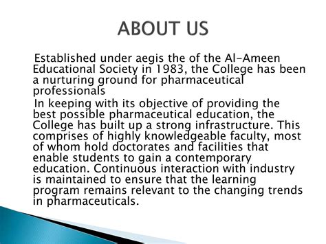 Al Ameen College Of Pharmacy Ppt