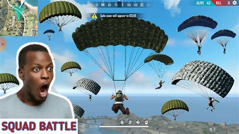 Free Fire Squad Battle Parachutes Landing Together Free Fire Classic