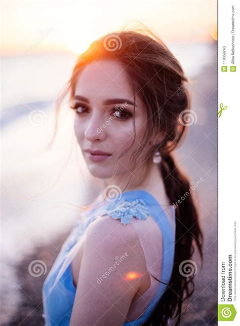 Bride In Blue Dress Stock Image Image Of Girl Inspiration