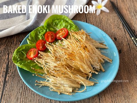 Crunchy Baked Enoki Mushroom The Yummy Journey