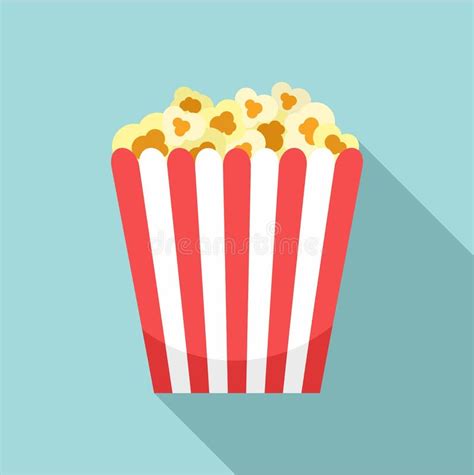 Icono De La Caja De Las Palomitas Del Cine Estilo Del Esquema