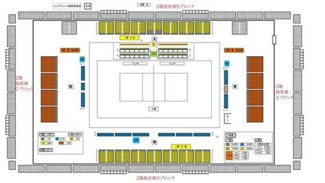 【座席表予想図】岡山県総合グラウンド（おかやまけんそうごうぐらうんど） 座席表予想図 アリーナ