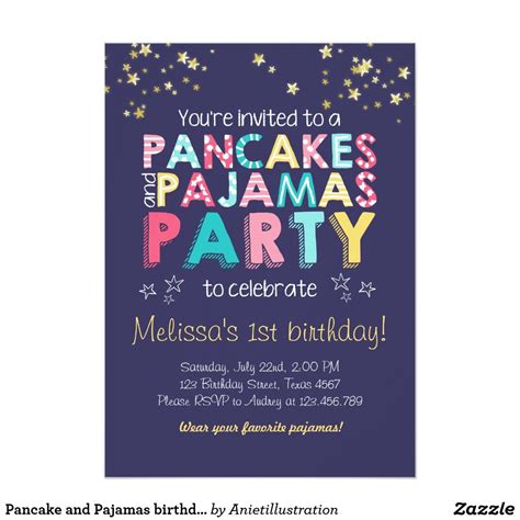 Pancake And Pajamas Birthday Invitation ♥ A Perfect Way To Invite Your