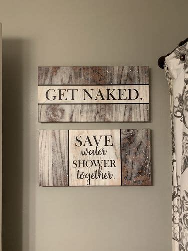 Bathroom Wall Art 2 Piece Funny Bathroom Wall Art Set Wood Frame