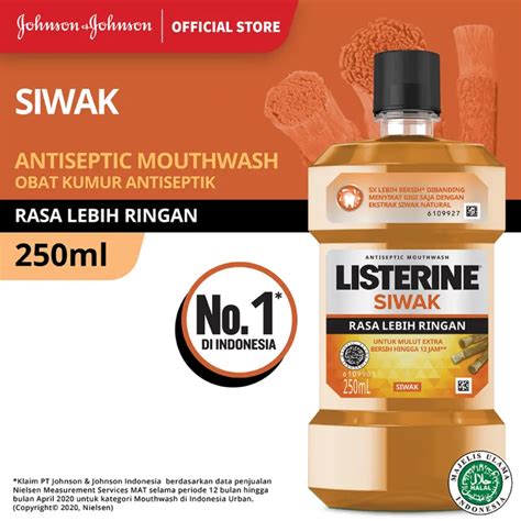 Listerine Siwak Mouthwash Obat Kumur 250 Ml Lazada Indonesia