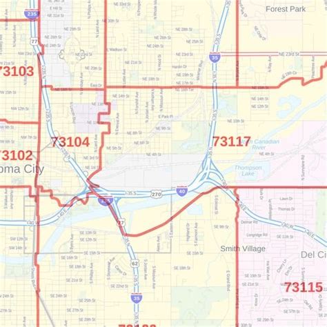 Oklahoma City Oklahoma Zip Codes Map