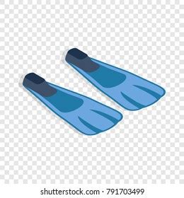 Blue Flippers Icon Isometric D Flippers Stock Vector Royalty Free