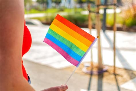 Premium Photo The Rainbow Pride Flag Gender Queer Selective Focus