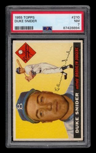 1955 Topps Set Break 210 Duke Snider PSA 7 NM EBay