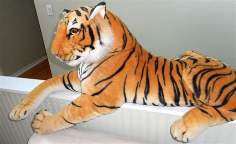 Giant/Jumbo/Huge SIBERIAN TIGER Plush Stuffed Big Cat Toy REALISTIC 45 ...