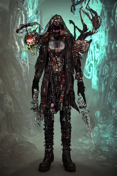 Punk Grim Reaper Hyper Detailed Bioluminescent Stable Diffusion