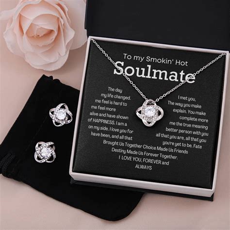 Love Knot Necklace To To My Smokin Hot Soulmate Gift For Wife Girlfriend Anniversary Birthday