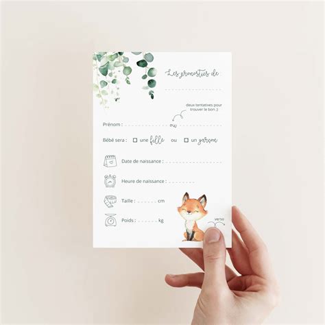 Carte Pronostics Naissance Renard Eucalyptus Carte Pr Diction B B