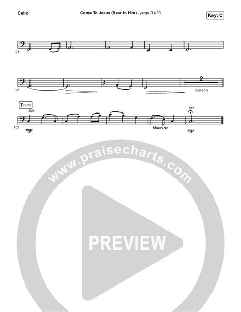 Come To Jesus Rest In Him Choral Anthem Satb Cello Sheet Music Pdf