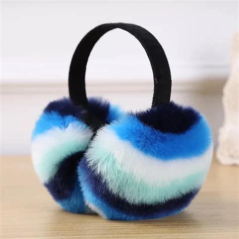 Winter Warm Colorful Faux Fur Fluffy Earmuff Soft Ear Cache Warmers ...