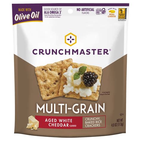 Crunchmaster Gluten Free Multi Grain Crackers Aged White Cheddar 4