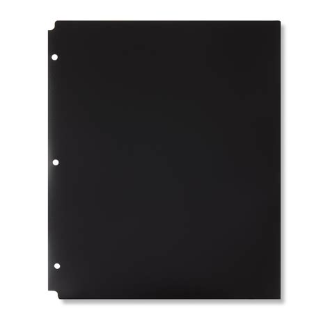 Pen Gear 2 Pocket Poly Folder 9 4 X 11 4 Black