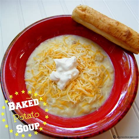 Baked Potato Soup - Who Needs A Cape?