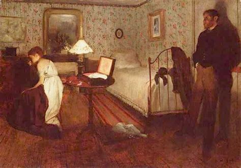 A Painting Of Two People In A Bedroom