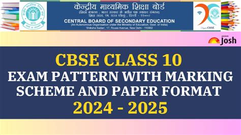 Cbse Class 10 Exam Pattern 2025 With Marking Scheme And Topic Wise Marks Distribution