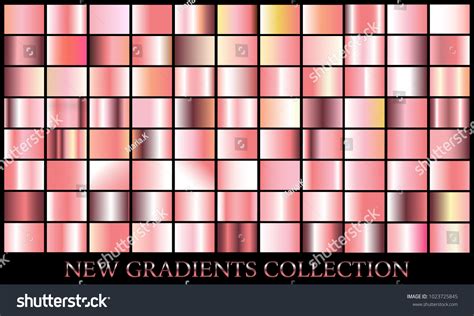 Gold Rose Gradient Set Background Vector Stock Vector Royalty Free