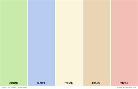 Super Cute Pastels Pastel Color Palettes