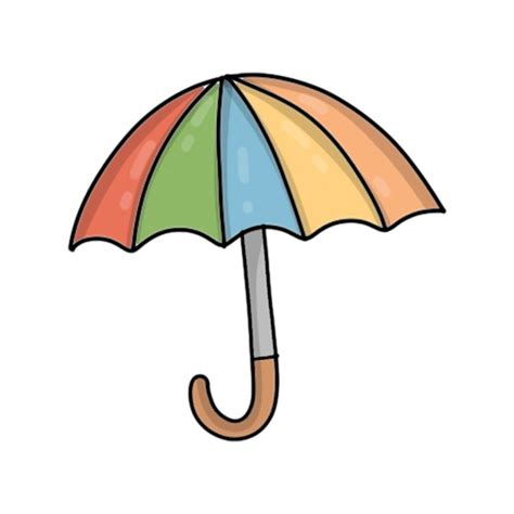 Premium Vector Colorful Hand Drawn Rainbow Umbrella