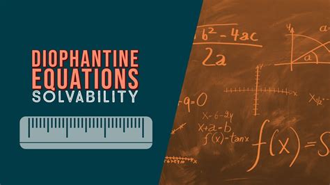 Diophantine Equations Part I Intro And Checking Feasibility Youtube