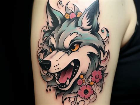 Cartoon Wolf Tattoo Designs Ideas For Men And Women